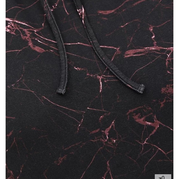 Torrid Size 1 Black Marble Everyday Fleece Hoodie NWT - Picture 4 of 7